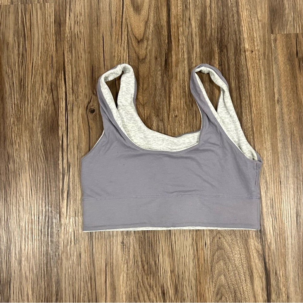 Purple and grey fabletics sports bra top - Picture 3 of 3